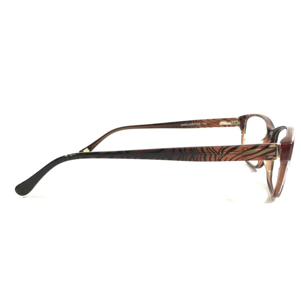 Cafe Lunettes Eyeglasses Frames 3234 C1 Brown Cat Eye Tiger Print 53-16-135